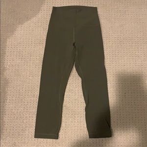 Olive Lululemon Align Crop 21” leggings